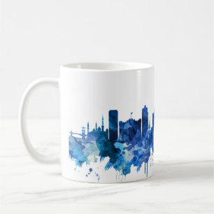 Taza De Café Azul Skyline de Alejandría