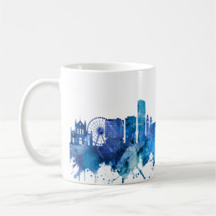 Taza De Café Azul Skyline de Belfast Irlanda del Norte