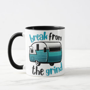 Taza de café azul turquesa Retro RV