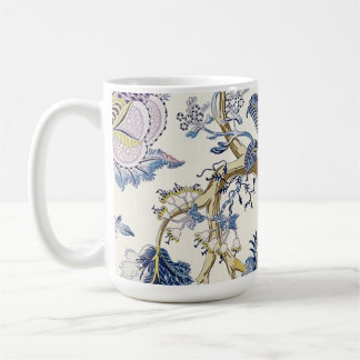 Taza De Café Azul W.Morris Floral Pattern Mug