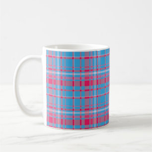 Taza De Café Azul y rojo de Tartán