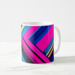 Taza De Café Azul y rosa eléctricos