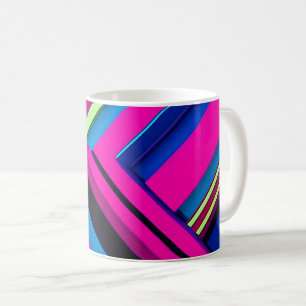 Taza De Café Azul y rosa eléctricos