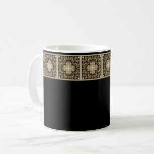 Taza De Café Azulejo Español Sepia Elegante
