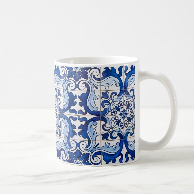 Taza De Café Azulejo portugués glaseado (Derecha)