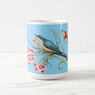 Taza De Café Azulejo sobre claveles