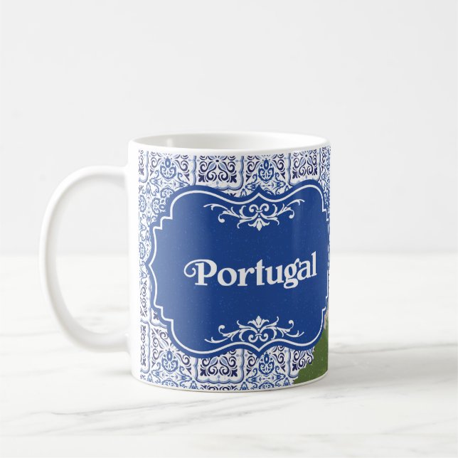 Taza De Café azulejos azuis e elétrico (Izquierda)
