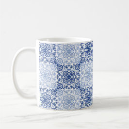 Taza De Café azulejos azuis tradicionais de Portugal