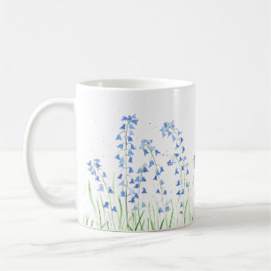 Taza De Café Azulejos color agua Azul madera de jardín floral a