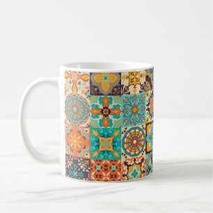 Taza De Café Azulejos de colores. Portugués tradicional o