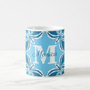 Taza De Café 💙🤍Azulejos de Porto azules y blancos,