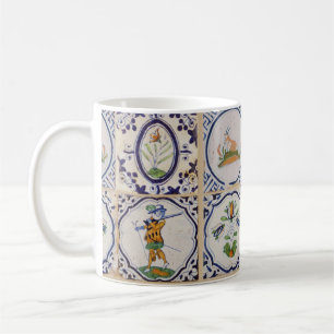 Taza De Café Azulejos holandeses vintage Delft del siglo XVII a