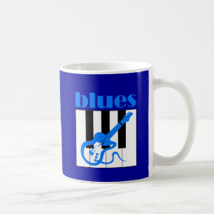 Taza De Café Azules del piano y de la guitarra