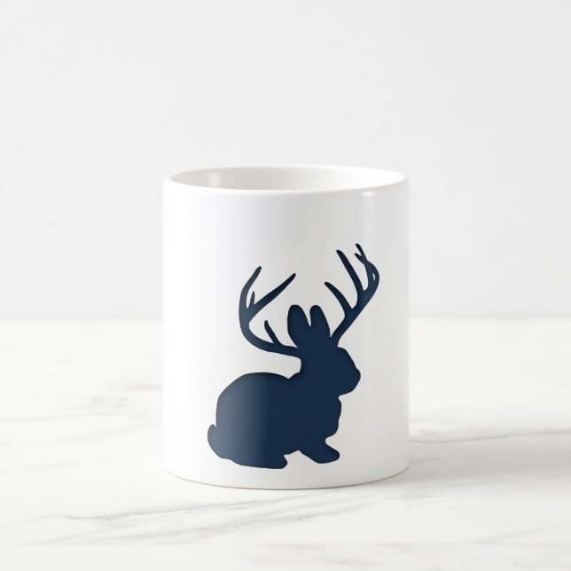 Taza De Café Azules marinos de Jackalope (Centro)