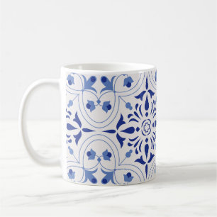 Taza De Café Azure Bloom Cross