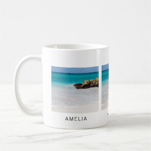 Taza De Café Azure Ocean Sandy Beach Photo