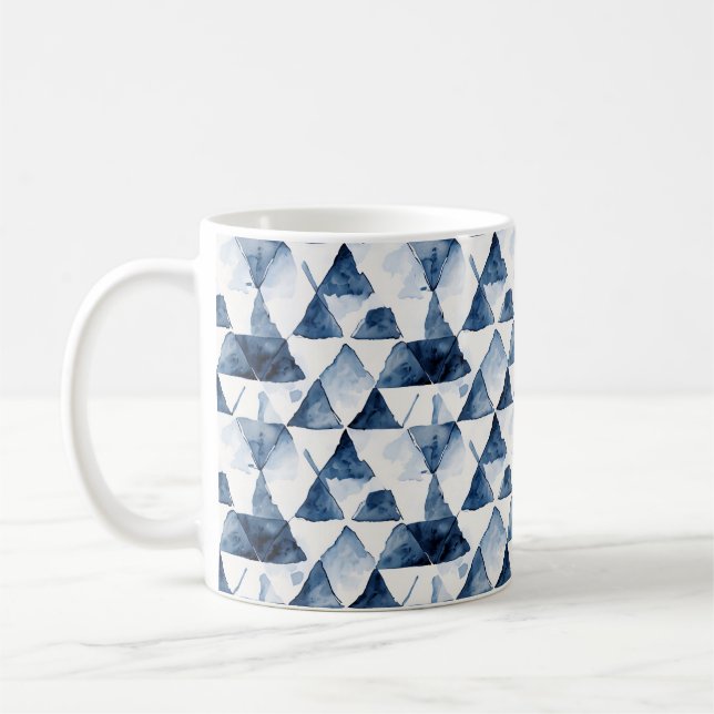 Taza De Café Azure Triangles (Izquierda)