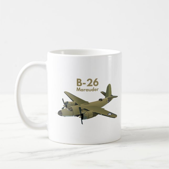 Taza De Café B-26 Marauder WW2 con bomba mediana (Izquierda)
