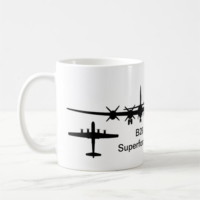 Taza De Café B-29 Superfortress Silhouette (Izquierda)