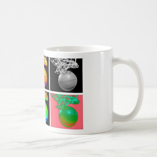 Taza De Café B-Ball Basketball Hoops Pop Art (Derecha)