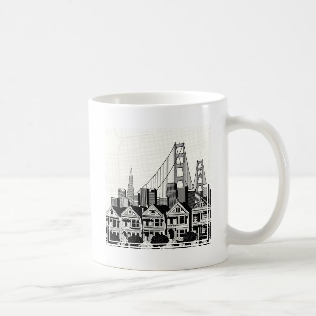 Taza De Café B&W San Francisco California (Derecha)