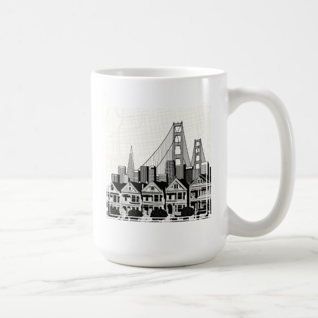 Taza De Café B&W San Francisco California (Derecha)
