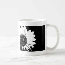 Taza De Café B&W Sunflower Mug