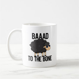 Taza De Café Baaad To The Bone Funny Black Sheep Pun