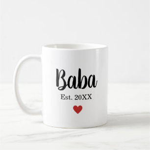 Taza De Café Baba: Año fundado Día del Padre Moderno
