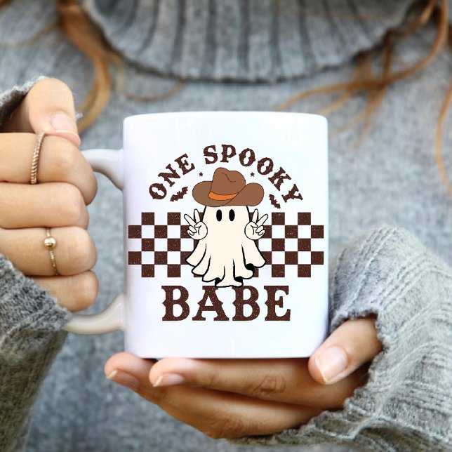 Taza De Café Babe Western Ghost Cowgirl Birday (One Spooky Babe Western Ghost Cowgirl Birthday Coffee Mug)