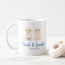 Taza De Café Babies Twins Boy and Girl for Mother
