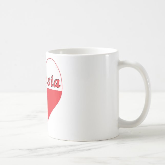 Taza De Café Babusia Corazón polaco (Derecha)
