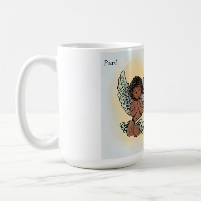 Taza De Café Baby Angel Muchas Gracias Pearl Carol Mug (Izquierda)