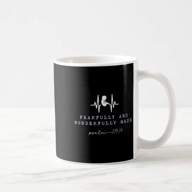 Taza De Café Baby Announcement Fearfully And Wonderfully Made,  (Derecha)