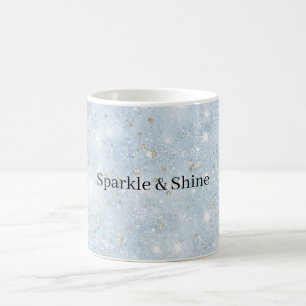 Taza De Café Baby Blue Brillo Falso  