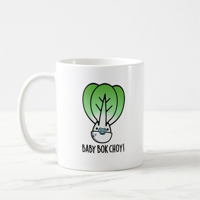 Taza De Café Baby Bok Choy Funny Veggie Pun (Izquierda)