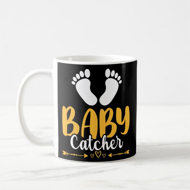 Taza De Café Baby Catcher OB Enfermera Uterus OB Gyn  (Izquierda)