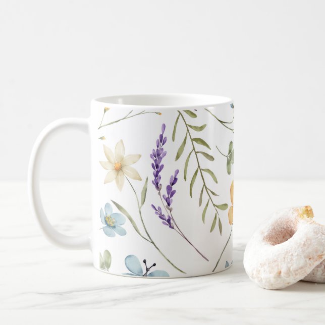 Taza De Café Baby in Bloom Garden Wildflower  (Con donut)