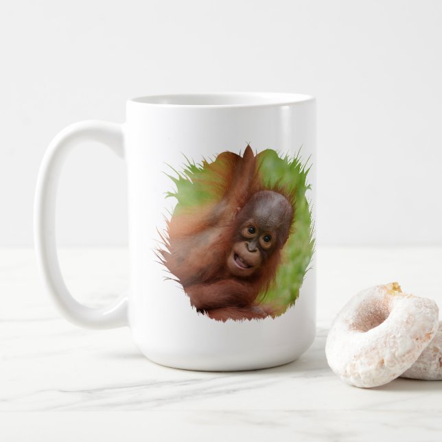 Taza De Café Baby Orangutan Joy (Con donut)
