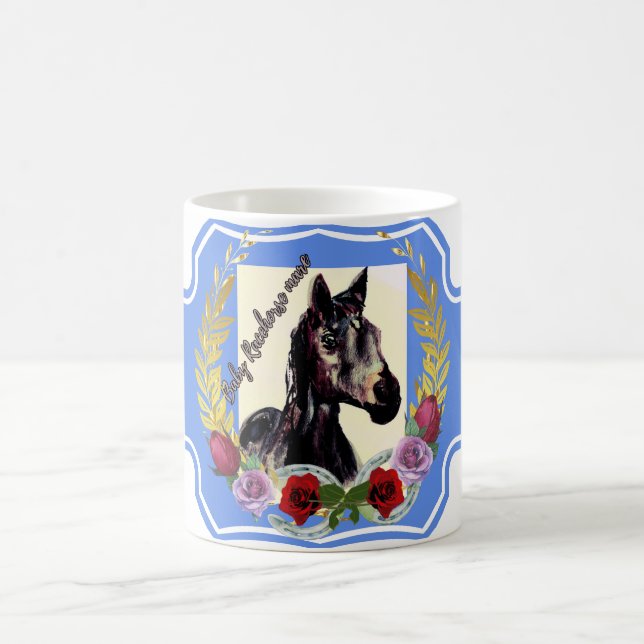 Taza De Café Baby Racehorse Mare gana la carrera (Centro)