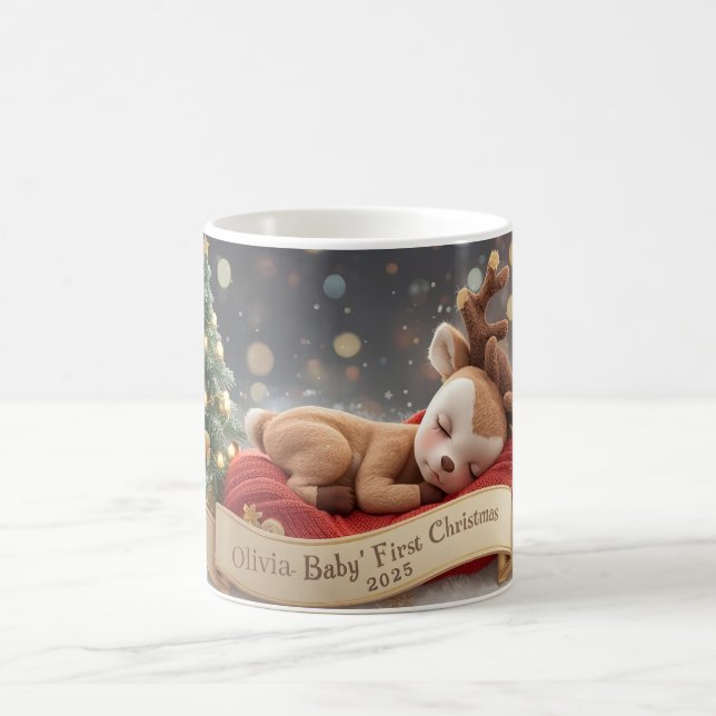 Taza De Café Baby’s First Christmas Personalized Mug (Centro)