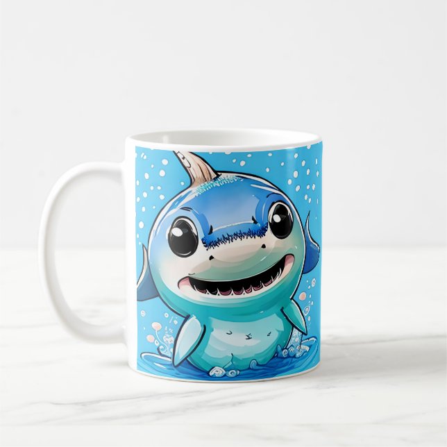 Taza De Café Baby Shark Coffee Mug (Izquierda)