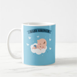 Taza De Café Baby Shower azul claro y PERSONALIZADO