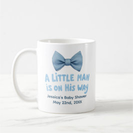 Taza De Café Baby Shower Blue Bow Tie Little Man Mug