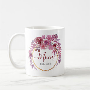 Taza De Café Baby Shower de Confeti Lila y Dorado