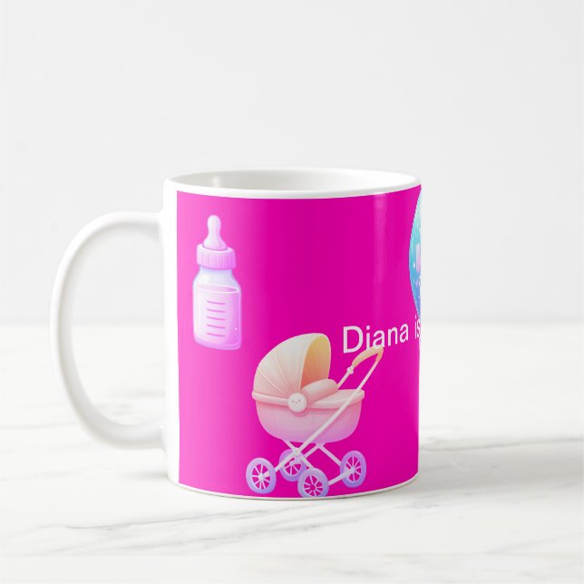 Taza De Café Baby Shower para un chica (Izquierda)