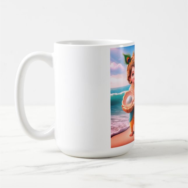 Taza De Café Baby Shree Krishna y Radha con Diamante (Izquierda)