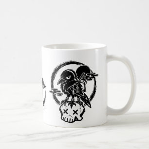 Taza De Café Baby Yatagarasu (Cuervo de tres patas) En Cráneo