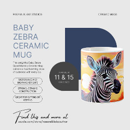 Taza De Café Baby Zebra Good Morning Ceramic Mug