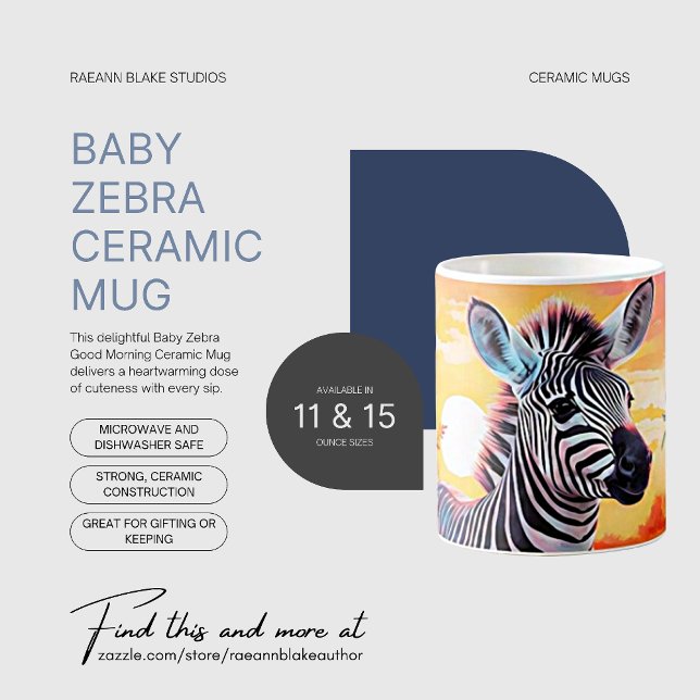 Taza De Café Baby Zebra Good Morning Ceramic Mug (Subido por el creador)